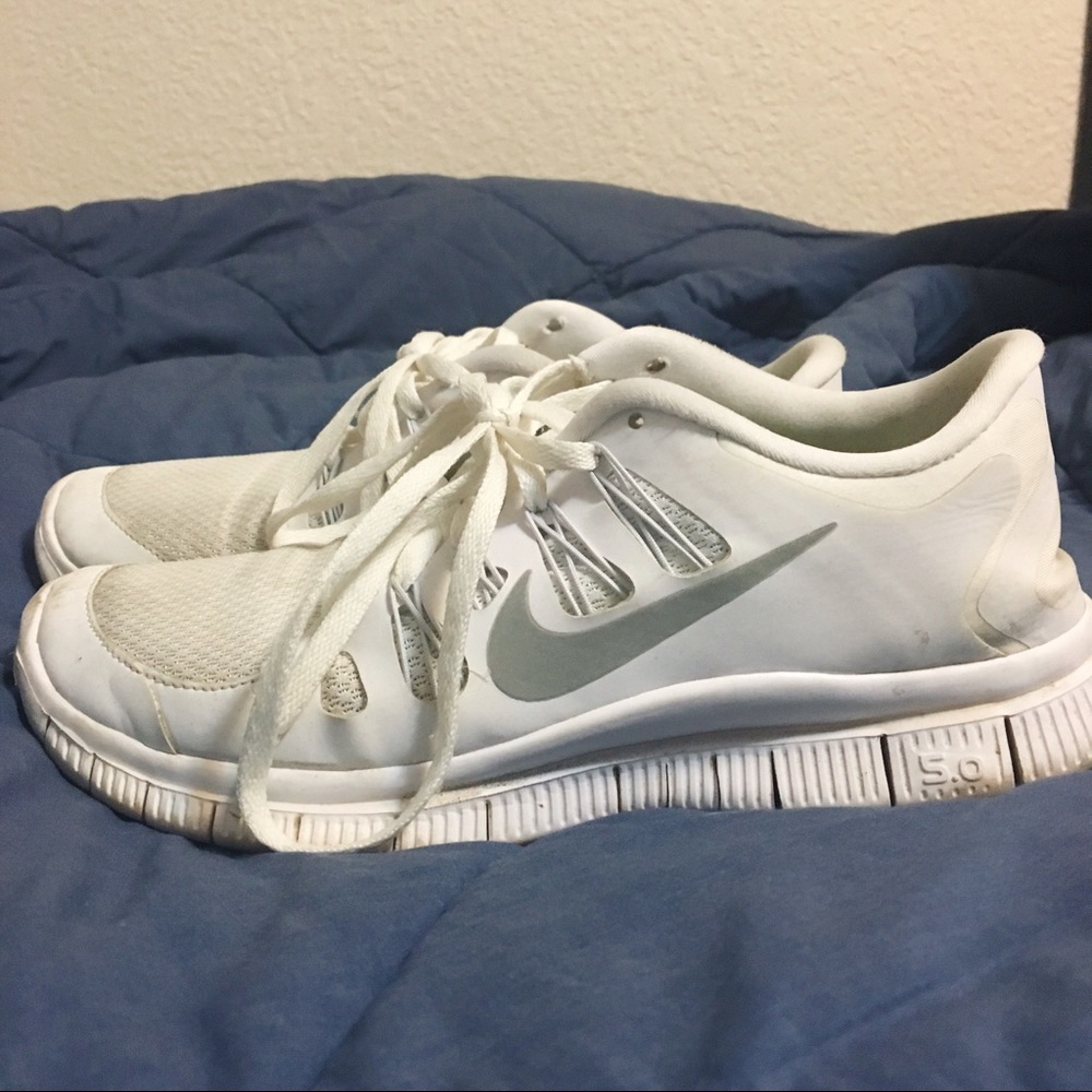 White Nike Free Runs